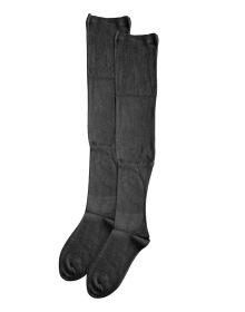  pure wool Long stocking plain design Black